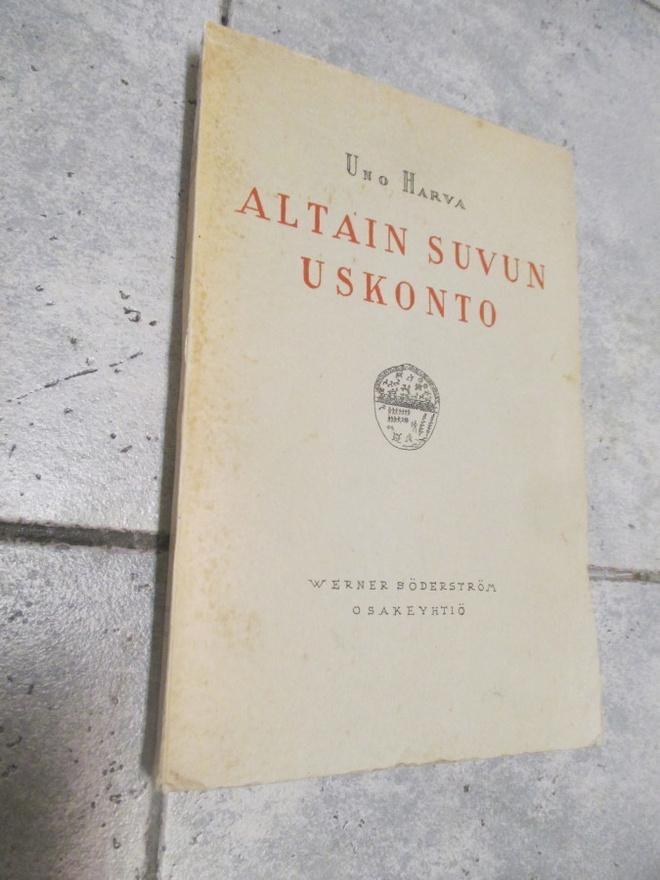 Altain suvun uskonto - Uno Harva 1.p v 1933