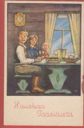 Tuure Saloranta Perhe pääsiäispöydän äärellä