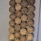 Erä 50 pennin hopearahoja (36 kpl) – Mukana mm. 1865, 1889, - pikkukuva 1