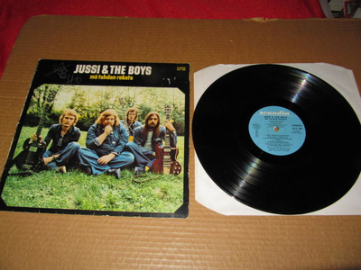 Jussi&The Boys LP Mä Tahdon Rokata&Hirvi Älä Tule Tielle NIM