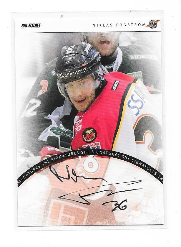 2013-14 SHL Signatures # Niklas Fogström Luleå Sport Nimmari