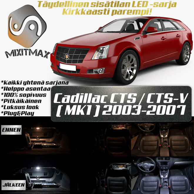 Cadillac CTS (MK1) Sisätilan LED-sarja 15-osainen