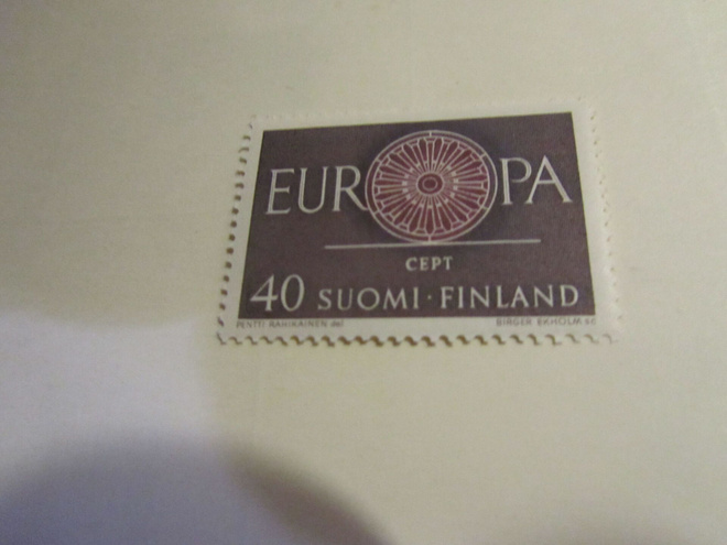 1960 euroopa merkki 40 mk, postituore
