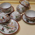 JAPANILAINEN tee/ kahvi kupit ja lautaset 5 + 6 KAUNIIT - pikkukuva 1