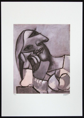 PABLO PICASSO "SEATED WOMAN ..."-LITOGRAFI - LIMITED EDITION