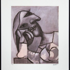 PABLO PICASSO "SEATED WOMAN ..."-LITOGRAFI - LIMITED EDITION - pikkukuva 1