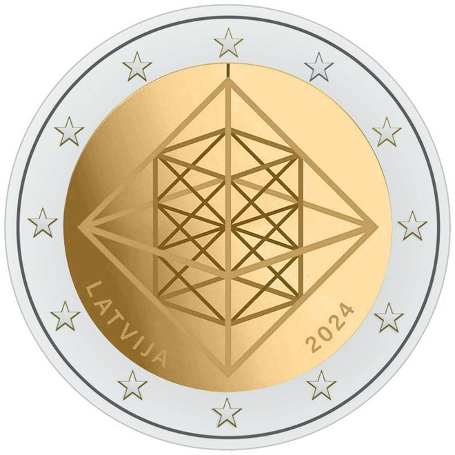 ** LATVIA 2€ 2024 Puzuris pillerissä **