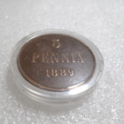 5 penniä 1889 Siistikuntoinen hieman patinoitunut, - pikkukuva 5