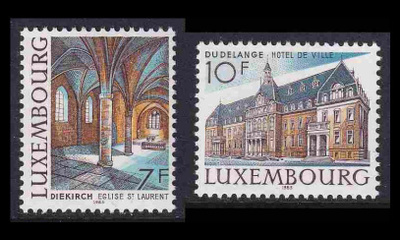 Luxemburg 1081-2 ** Rakennuksia (1983)