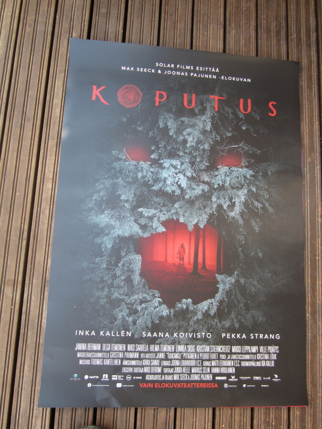 KOPUTUS - orig elokuvajuliste  koko noin 100 x 70 cm KAUHU