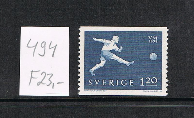 Ruotsi 1958 - Jalkapallon MM 1,20kr  ++