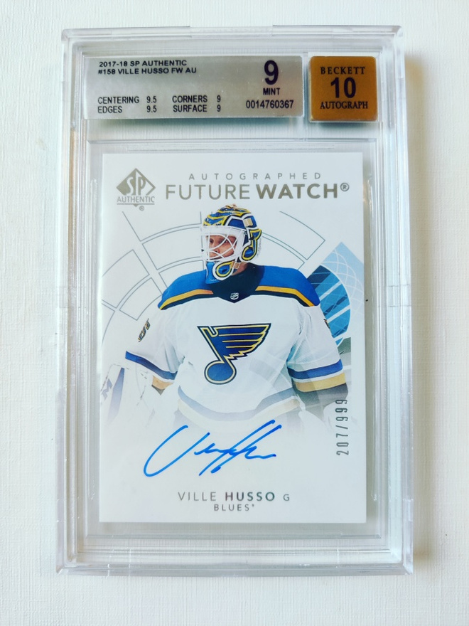 Ville Husso - 17-18 SP Future Watch Auto /999 - BGS 9