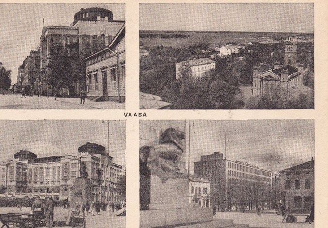 Vaasa, nelikuvakortti  A.V. Heikkinen   b643