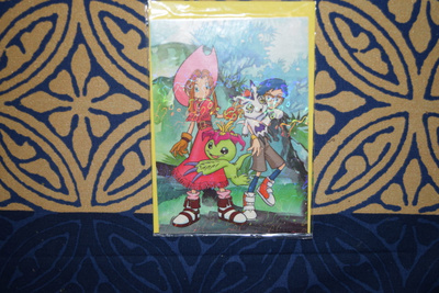 Postikortti Digimon digital monsters + kirjekuori joe & mimi