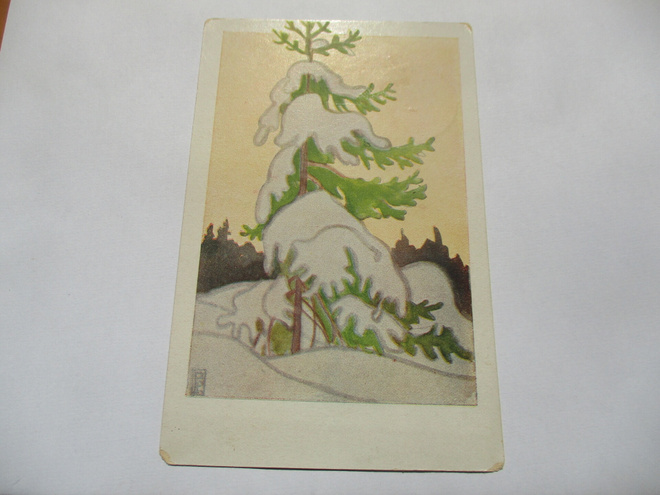 Lumimaisema - 1923 Tohmajärvi - leimaus