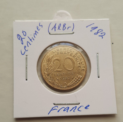 Ranska 20 centimes (AlBr), 1982