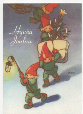 Martta Wendelin : Tonttujono lahjoineen   (R)