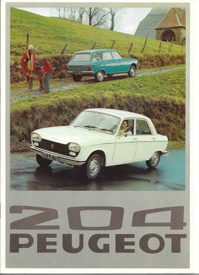 1976 Peugeot 204 esite - 8 sivua - KUIN UUSI - suom