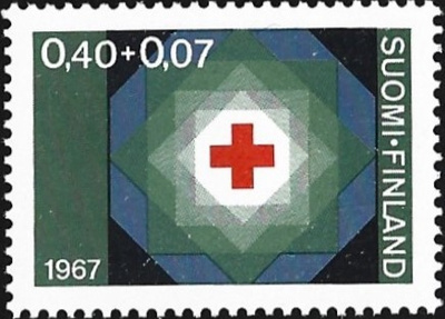 1967 Punainen Risti 0,40 + 0,07 mk ** LaPe 632