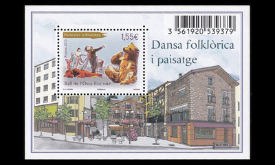 Andorra Fr 756BL10 ** Kansantanssit ja maisemat (2013)