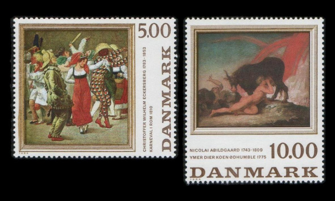 Tanska 819-20 ** Tanskalainen maalaustaide (1984)