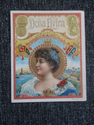 VANHA SIKARI ETIKETTI - DONA ELVIRA  (K15-S97)