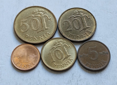 1 p - 50 p, circ,  v. 1964