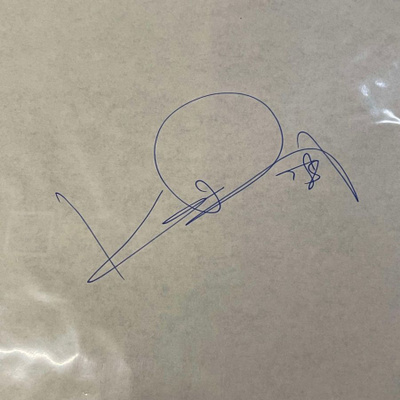Keke Rosberg nimikirjoitus paperilla