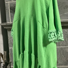 MADE IN ITALY upea vihreä tunika mekko pitsein  XL( L) - pikkukuva 2