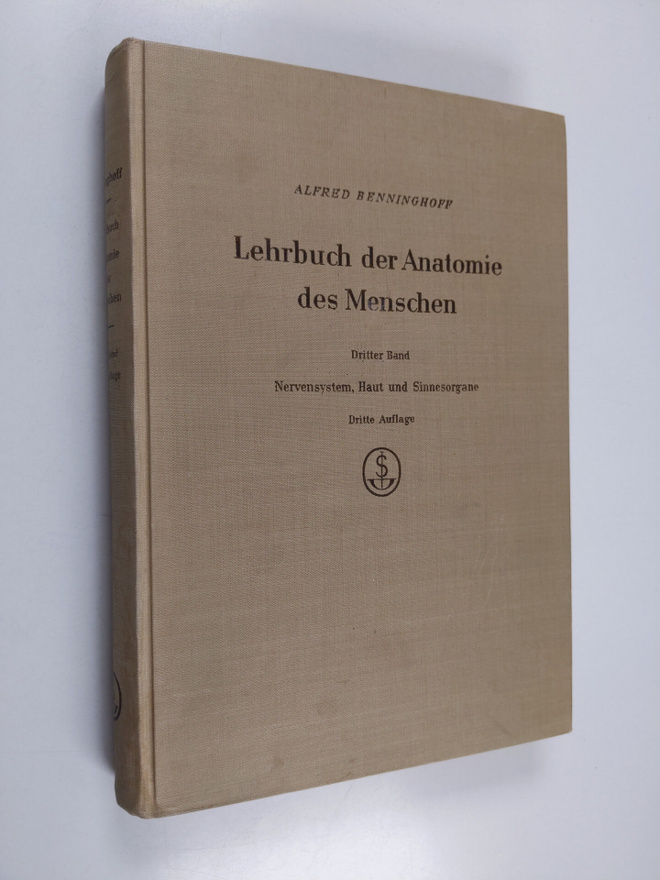 Carl Gegenbaur : Lehrbuch der Anatomie des Menschen Dritt...