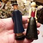Puunukke x 2 , vanhat miniatyyri pariskunta - pikkukuva 2