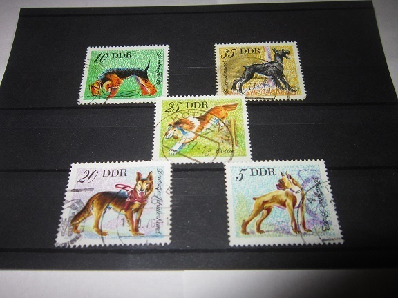 POSTIMERKKEJÄ KOIRA-AIHE DDR
