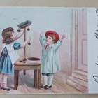 Lapset koristavat harjan joulukuuseksi, p. 1904 - pikkukuva 1