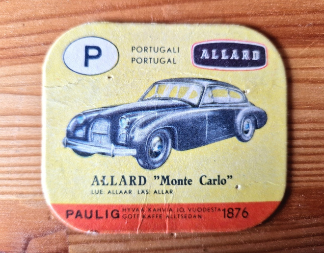 Paulik kahvi kortti Allard Monte Carlo