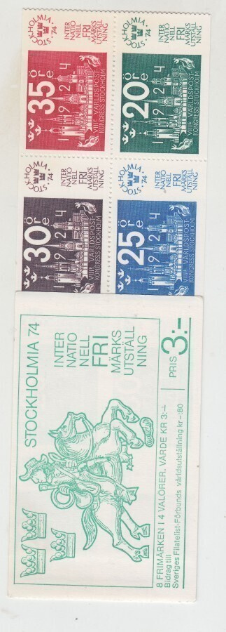 Ruotsi 1974 Stokholmia vihko postituoreena.