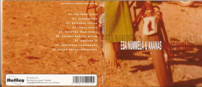 Esa Nummela & Ananas  **  Sanat Väistää  **  CD
