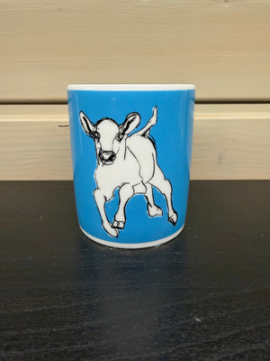 Marimekko Kevätjuhla lehmämuki 25cl, sininen