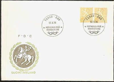 1974 35p leijona FDC