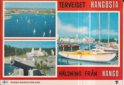 Hanko, Hangö. Sommitelmakortti, e121