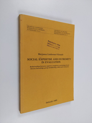 Marjaana Lindeman-Viitasalo : Social expertise and extrem...