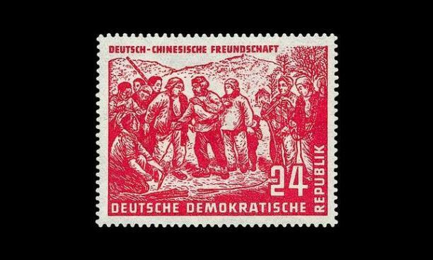 DDR 287 ** Saksalais-kiinalainen ystävyys 24 Pf (1951)