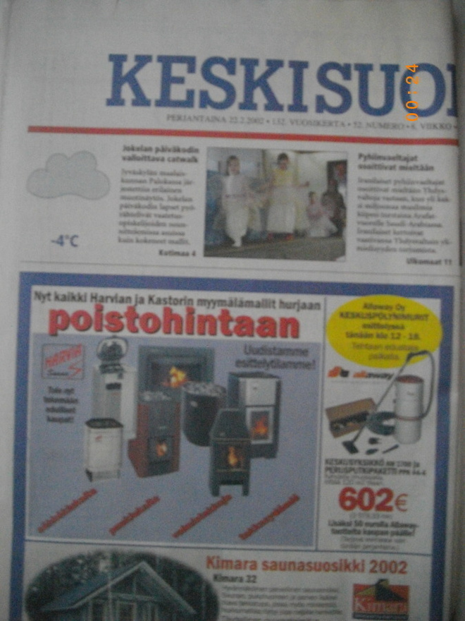 Keskisuomalainen 22.2.2002 (27.5)