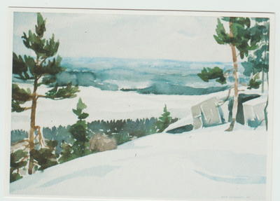 Anja Levoranta : Talvimaisema Pirunvuorelta  1987