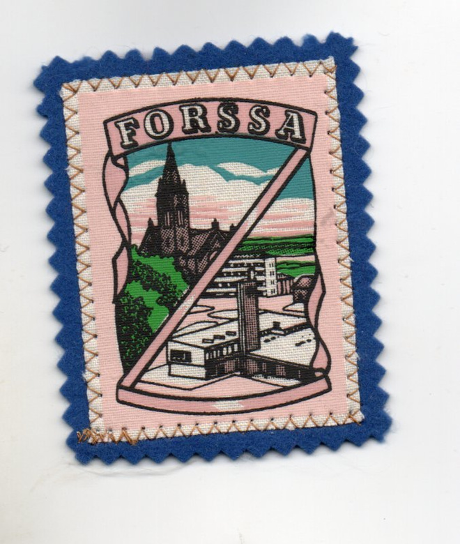 Forssa: Matkailu /hihamerkki  (kangasta)