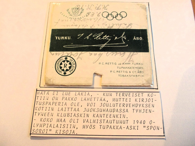 1939 Tupakka- askin kansi merivoimat kp joulukorttina