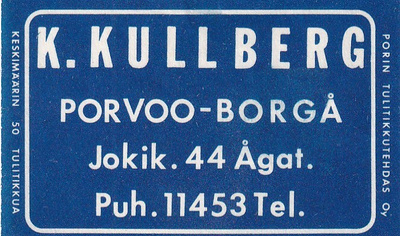 Porvoo - Borgå. K. Kullberg  ,  s65