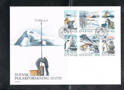 Ruotsi 1989 - Polaarinen tutkimus FDC
