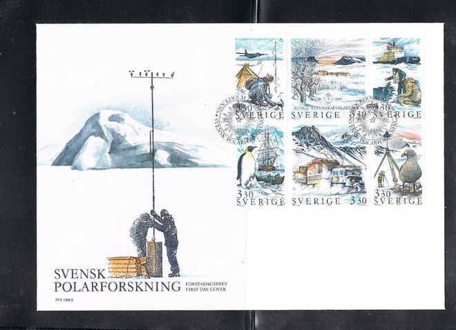 Ruotsi 1989 - Polaarinen tutkimus FDC