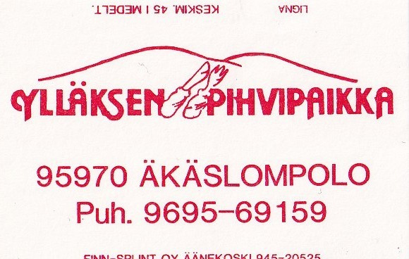 Äkäslompolo . Ylläksen pihvipaikka   b420