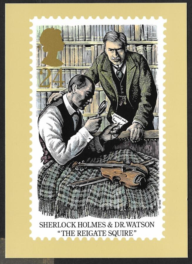 Sherlock Holmes - postimerkin kuva kortilla